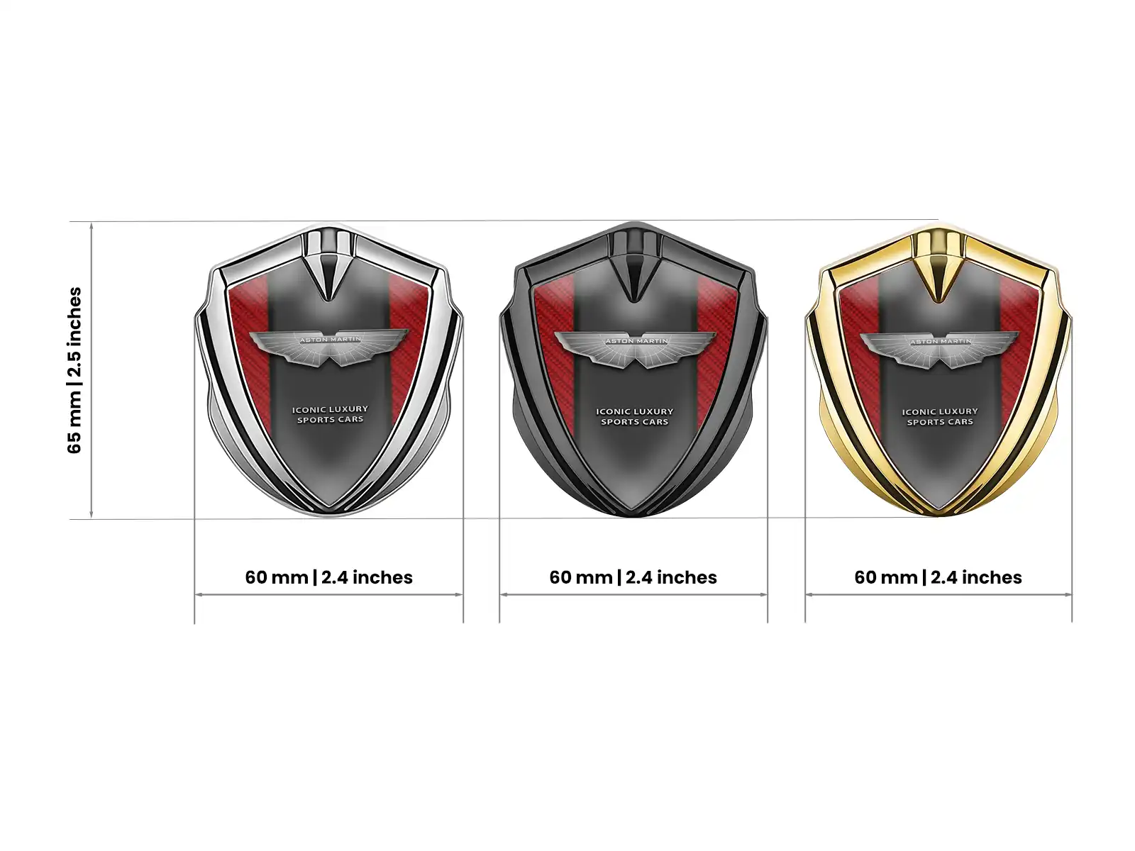 Aston Martin Metal Emblem Badge Customizable Force Design